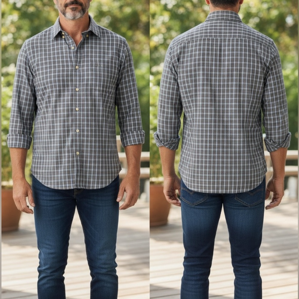 Dockers Men's blue Plaid Shirt XXL